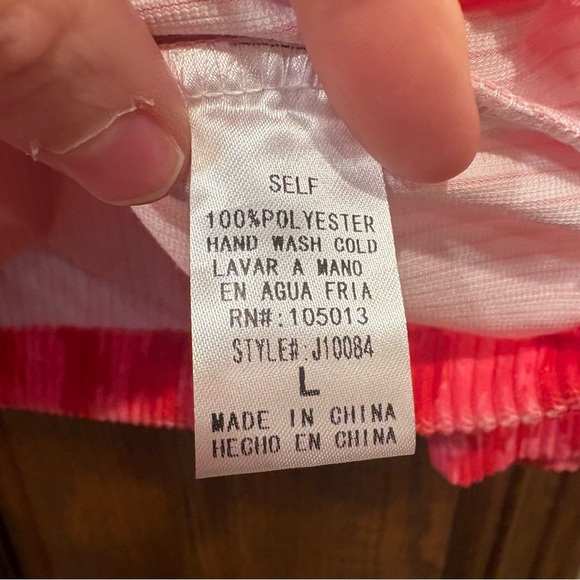 Savanna Jane $70 Pink & Red Geometric Ikat Diamond Corduroy Blazer L Southwest - Picture 10 of 12